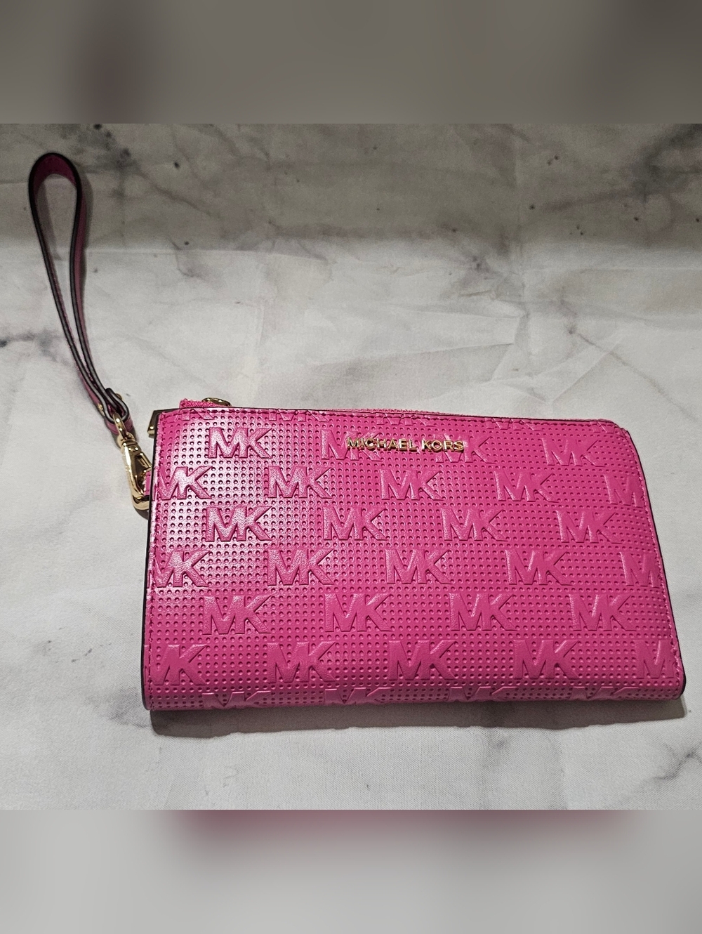 MICHAEL Michael Kors Jet Set Signature Logo Double Zip Wristlet Wallet